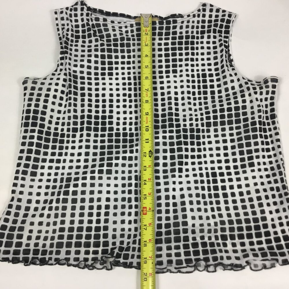 (PO) CDW, Wht & Blk sleeveless Top - Picture 8 of 11